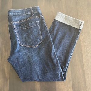Vera Wang Simply Vera Women’s Cropped Denim Jeans Size 10 Blue